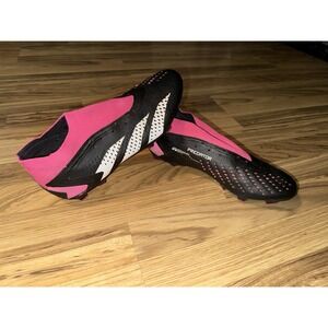Adidas Men's Sz 10 Predator Accuracy.2 Firm Ground‎ Soccer Cleats Black/Pink